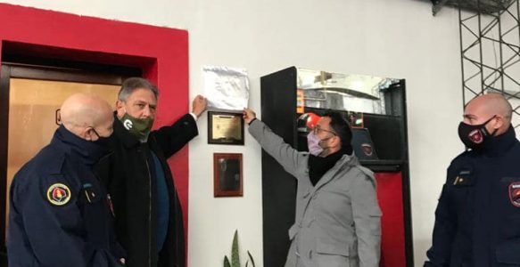 Homenaje en el cuartel de Bomberos de Villa Crespo.